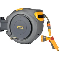 Hozelock autoreel wandslangenbox automatisch + gratis broespistool 25m Direct Verzonden