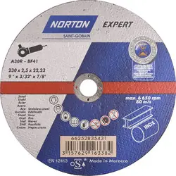 Koop Online Norton Expert doorslijpschijf staal/inox 230x2,5x22,23mm
