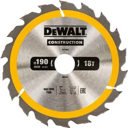 DeWALT cirkelzaagblad 190x30x2,6mm 18T DT1943-QZ Koopje