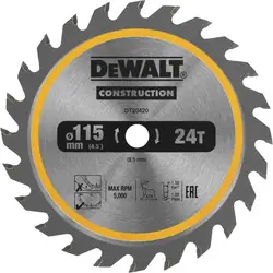 Express Levering DeWALT cirkelzaagblad hout 115x9,5x1,65mm 24T hout/plaatmateriaal