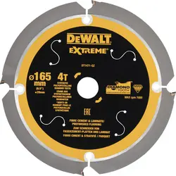 Express Levering DeWALT cirkelzaagblad CSB PCD laminaat/vezelcement 165x20x1,8mm 4T