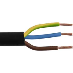 Flitsaanbieding Rubber kabel 20m 3x1,0mm² zwart