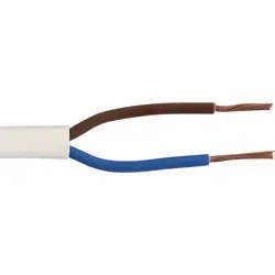 Huishoudsnoer plat H03VVH2-F 5m 2x0,75mm² wit Speciale Aanbieding