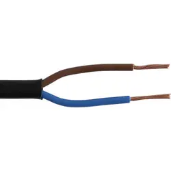 Huishoudsnoer plat H03VVH2-F 5m 2x0,75mm² zwart Laatste Versie