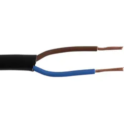 Goedkoop Huishoudsnoer rond H03VV-F 5m 2x0,75mm² zwart