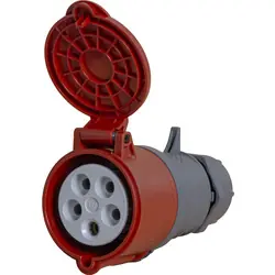 Power CEE contrastekker 5-polig 32A IP44 Rood Flitsaanbieding