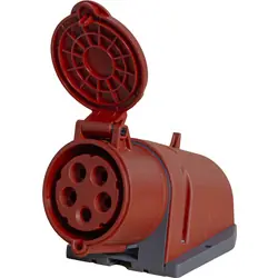 Op = Op Power CEE opbouw wandcontactdoos 5-polig 32A IP44 Rood