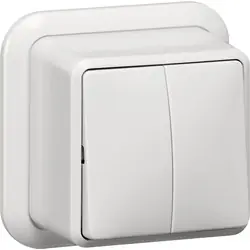 Snelle Levering Gira wipschakelaar serie opbouw met montageplaat en adapter K/P25 Glanzend wit