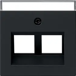 Nieuw Gira System 55 centraalplaat data voor draagring Modular Jack 2-voudig Mat zwart
