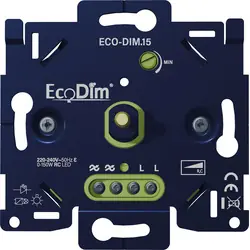 Beperkt Aanbod ECO-DIM.15 universele draaiknopdimmer 2-draads Sokkel 0-150W Fase Afsnijding