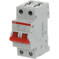 ABB Hoofdschakelaar rood 2P 40A 440VAC AC-23A 25 kA Actieprijs