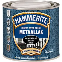 Beperkte Voorraad Hammerite hamerslag metaallak 250ml zwart H160