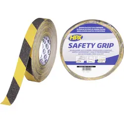 Merkproduct HPX anti-slip tape Geel/zwart 25mmx18m