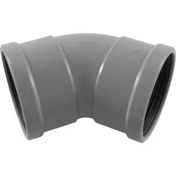 Direct Beschikbaar PVC bocht manchet 45° 125mm 2x mof