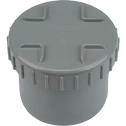PVC lijm einddop + schroefkap 75mm Direct Verzonden