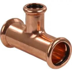 Tijdelijk Beschikbaar VSH Xpress koper pers T-stuk verloop 22x15x22mm