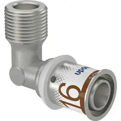 Uponor S-Press Plus pers kniekoppeling 90° verloop 3/8‘‘-10x16mm Direct Verzonden