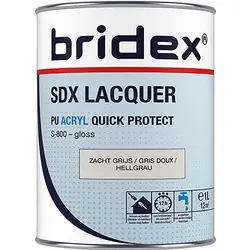 Bridex SDX Lacquer lak acryl 1L zacht grijs hoogglans Laatste Versie