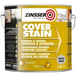 Zinsser Cover stain primer 2.5L licht grijs Exclusieve Aanbieding