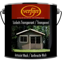 Verfijn Tuin- & Steigerhoutbeits Transparant 2,5L antraciet wash Merkproduct