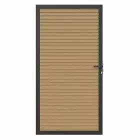 NewTechWood Co-extrusie composiet deur in aluminium frame, horizontaal triple, 100x195cm, Red Cedar. Actieprijs
