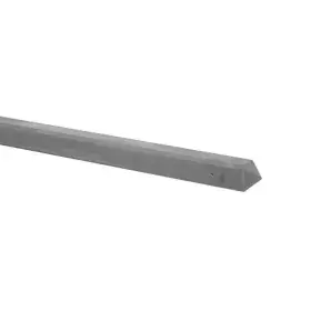 Betonpaal glad met diamantkop 10x10x190cm, grijs ongecoat, eindpaal t.b.v. scherm 90 cm hoog. Bestseller