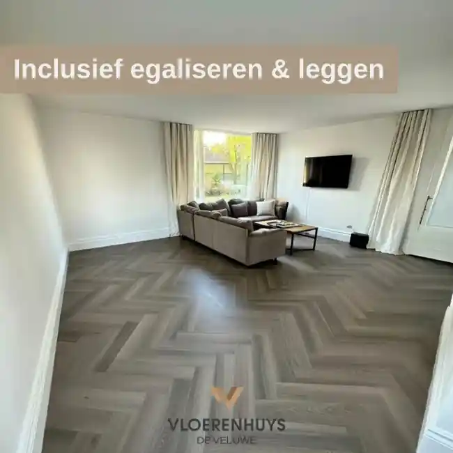 Premium YUP Fulham visgraat dryback brown inclusief leggen