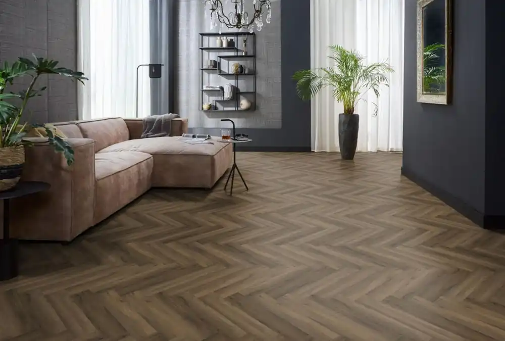 YUP Herringbone dryback warm brown Shop Nu