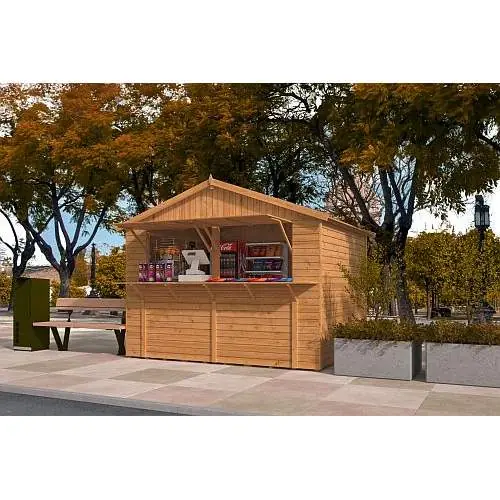 Kiosk Santa bruin geïmpregneerd 308 x 243 cm Shop Nu