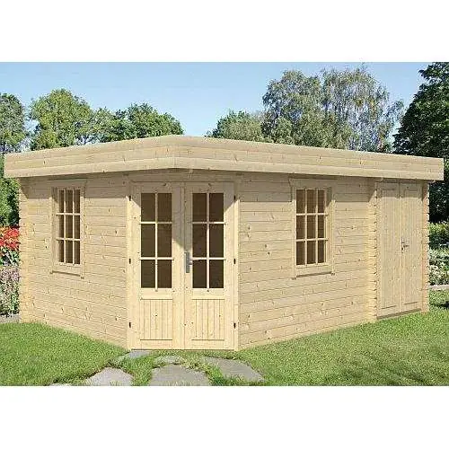 Blokhut Helge 350 + 150 x 350 cm Shop Nu