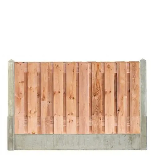 Hout-betonschutting wit/grijs i.c.m. Red class wood 90x180 cm 21-planks tuinscherm Hoge Kwaliteit