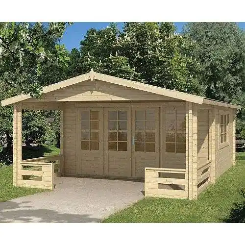 Blokhut Ipswich 440 x 440 + 223 cm Beperkt Aanbod
