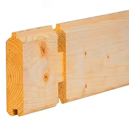 Populair Blokhut Kwaspa 400 + 400 x 400 cm honinggeel geïmpregneerd
