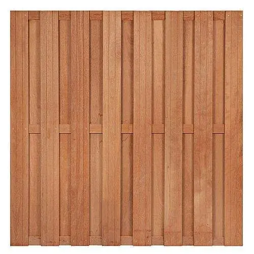 Tuinscherm hardhout aanbieding 14 mm 180 x 180 cm recht Dagaanbieding