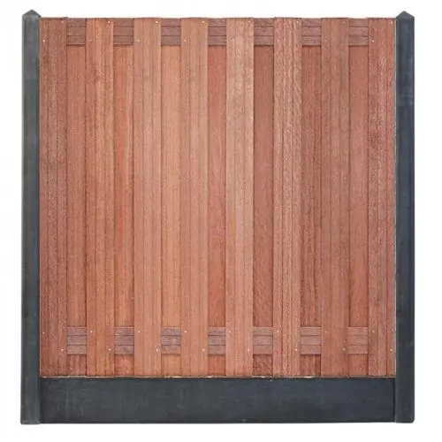 Hout-betonschutting antraciet i.c.m. hardhout 15-planks tuinscherm Beste Prijs