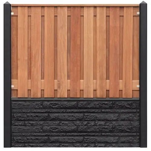 Hout-betonschutting antraciet motief i.c.m. 21-planks tuinscherm Dronten Beste Prijs