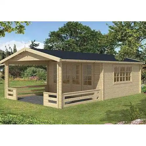 Blokhut Leeds 440 x 440 + 290 cm Exclusieve Aanbieding