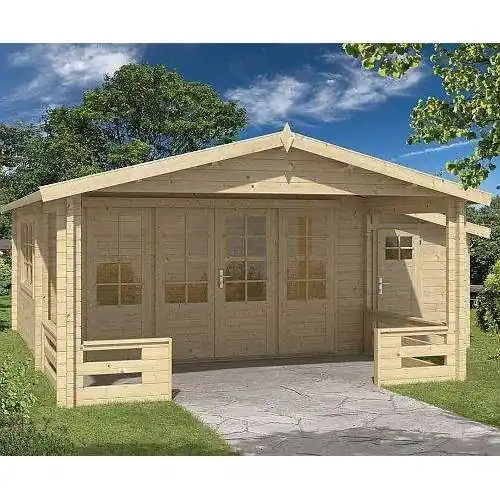 Blokhut Coventry 440 + 150 x 340 + 223 cm Gereduceerde Prijs