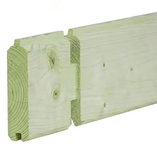 Blokhut Hildegard 570 + 80 x 380 + 80 cm groen geïmpregneerd Bestseller
