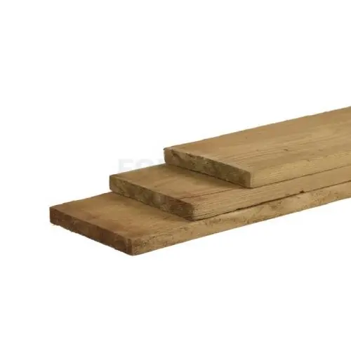 Actieprijs Tuinplank vuren geïmpregneerd bezaagd 2,3 x 20 cm