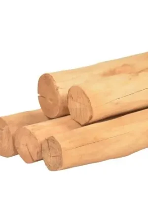 Ronde paal robinia geschild spintvrij geschuurd Ø 8-10 cm Weekendaanbieding