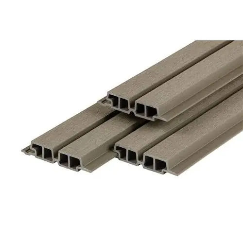 Finale Uitverkoop PuraTech composiet gevelbekleding 55 dubbel profiel light grey 3,3 x 17 cm