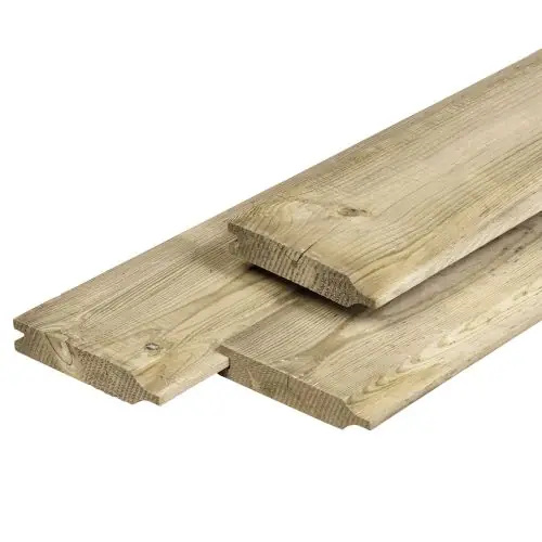 Dubbel rabat grenen geïmpregneerd 1,8 x 14 x 420 cm Tijdelijk Beschikbaar