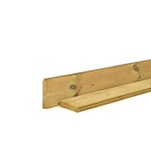 Grenen blokhutprofielplank 2,8 x 14,5 x 400 cm groen geïmpregneerd Superprijs