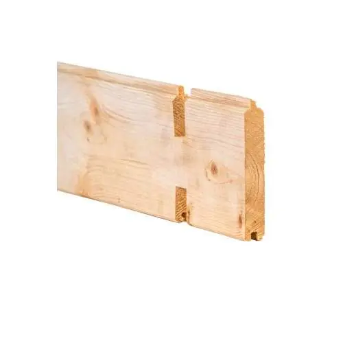 Dagaanbieding Blokhutprofiel vuren geschaafd ongekeept 1,9 x 12,7 cm