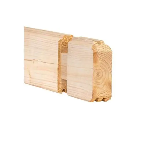 Rechtstreeks Van De Fabrikant Blokhutprofiel vuren geschaafd ongekeept 4,5 x 12,7 cm