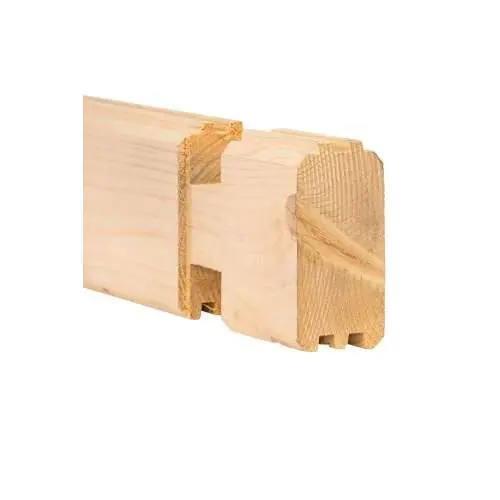 Speciale Aanbieding Blokhutprofiel vuren geschaafd ongekeept 7,0 x 14,5 cm