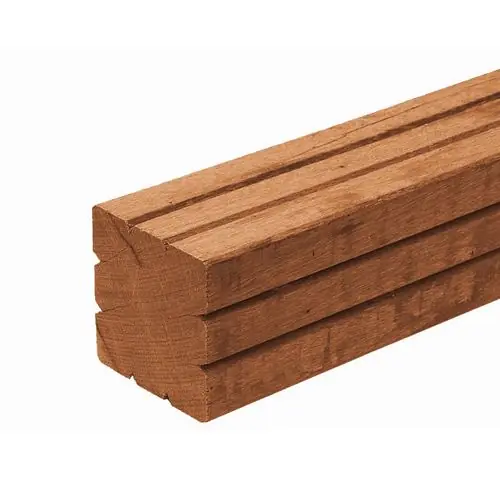 Favoriet Hardhouten tuinpaal Bankirai 6,5 x 6,5 x 400 cm geschaafd met V-groef 103130