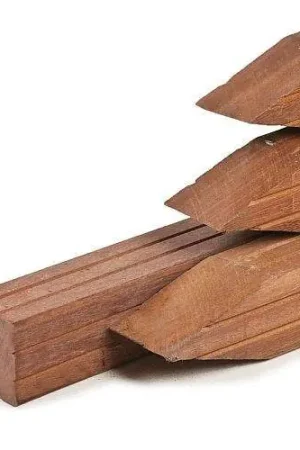 Bestseller Hardhouten tuinpalen azobé 8,5 x 8,5 x 275 cm geschaafd V-groef