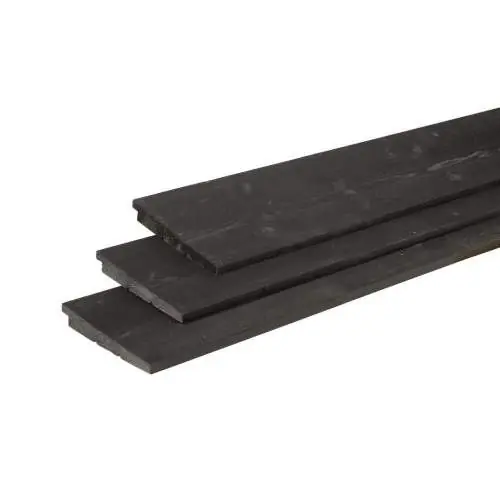 Vuren Zweeds rabat zwart gedompeld 1,1-2,7 x 19,5 x 300 cm Laatste Versie